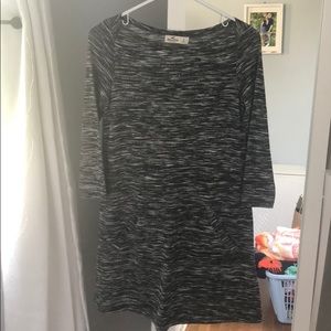 Hollister gray and white heathered dress